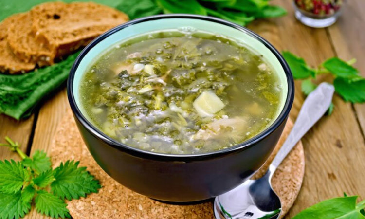 Холодный зеленый суп