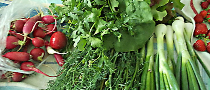 овощи для салата с зеленью
